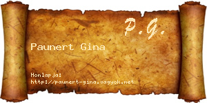 Paunert Gina névjegykártya